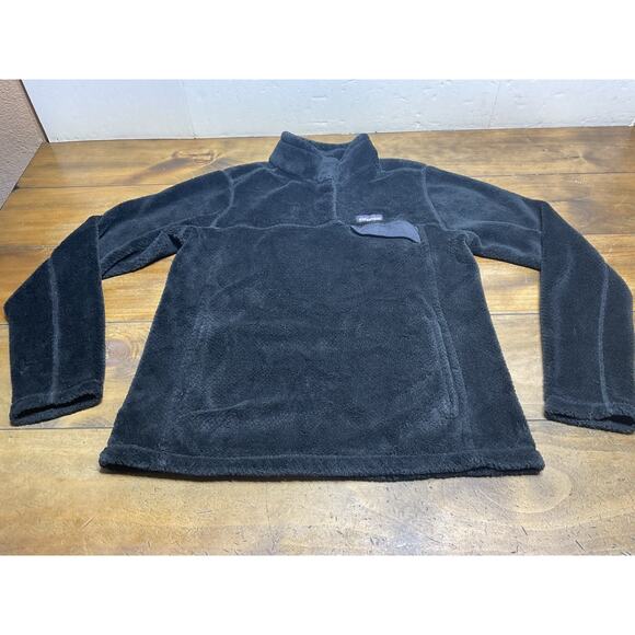 Patagonia Women's Re-Tool Snap-T Pullover Large Black Soft Fleece - Picture 1 of 14